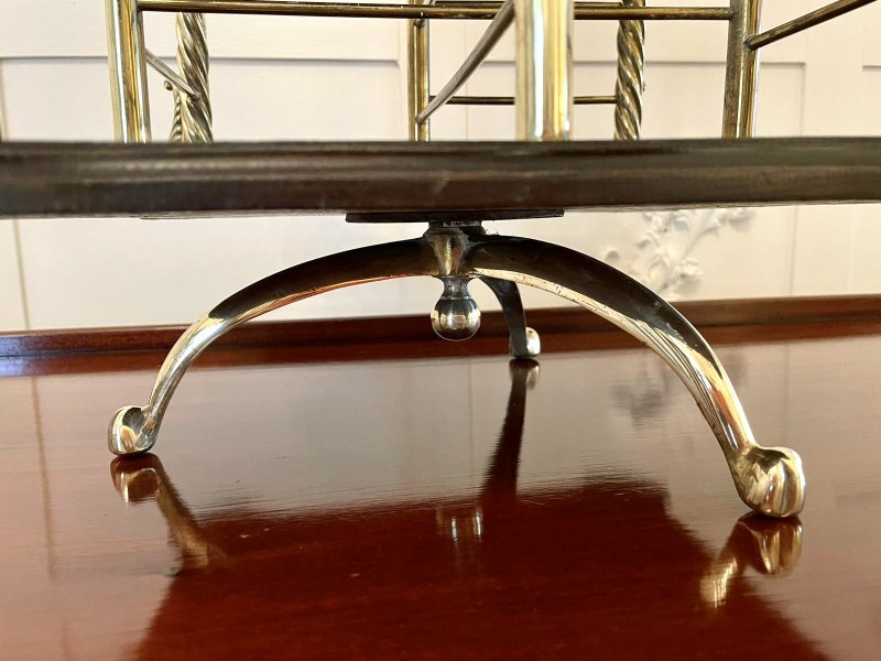 Quality Antique Victorian Oak Revolving Bookcase - Image 7